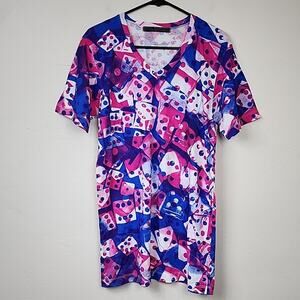 Medium Neon Dice Graphic Tee Shirt